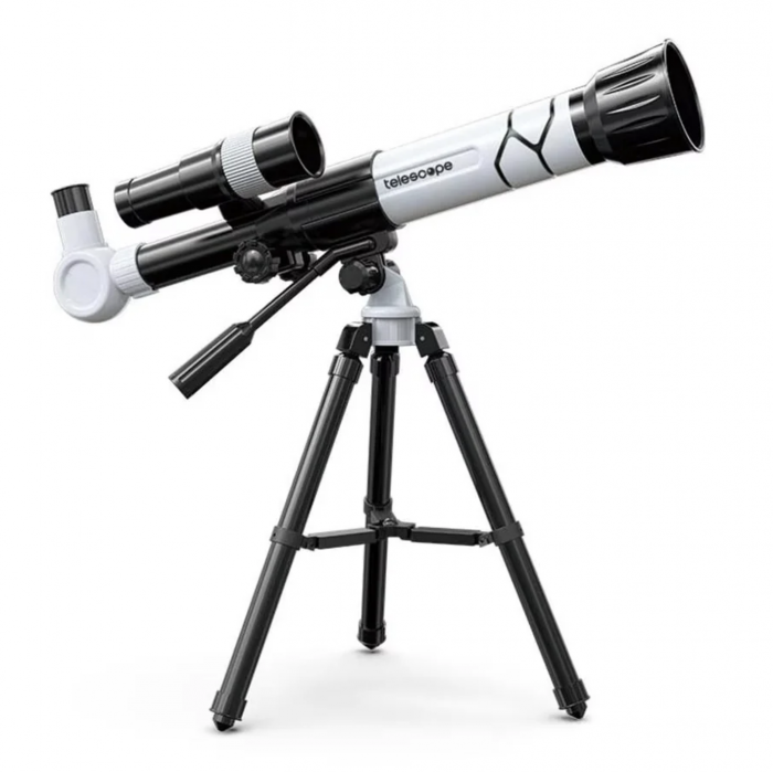 Telescop cu Trepied, Zoom 40x, IPX4, Plastic si Sticla FMC, Alb