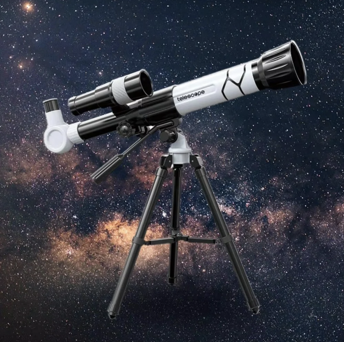Telescop cu Trepied, Zoom 40x, IPX4, Plastic și Sticlă FMC, Alb [2]