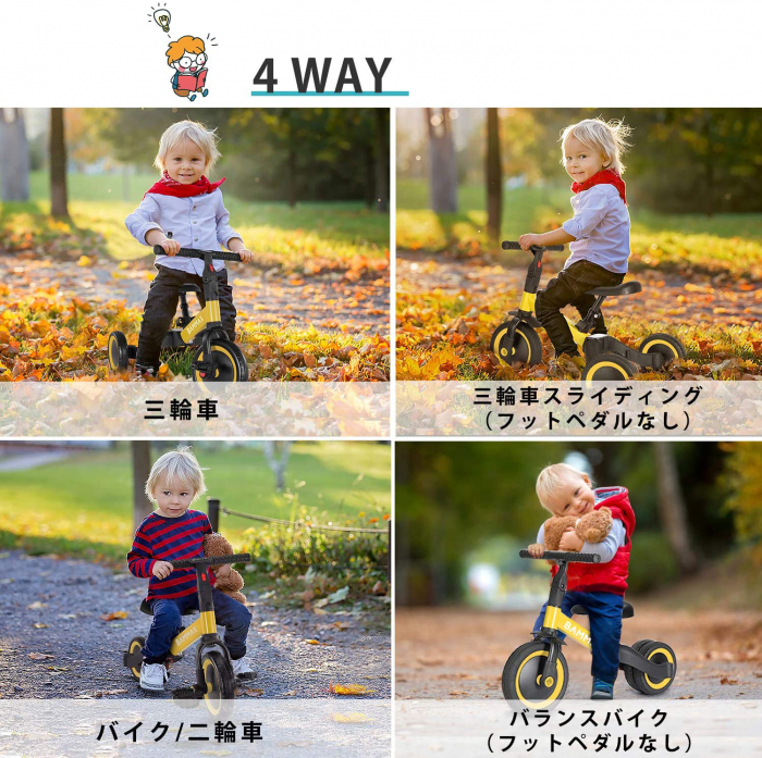 Tricicleta 2 in 1 evolutiva, rosu [6]