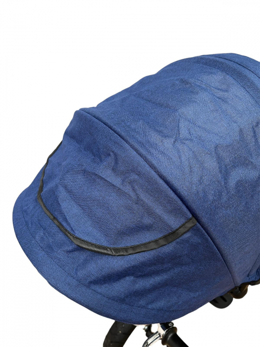 Tricicleta cu far luminos si sunete, Maner reversibil, SL03 - Albastru [15]