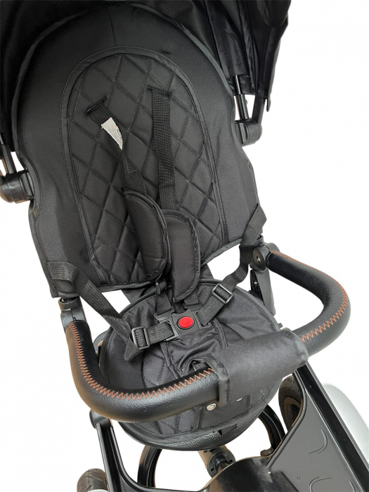 Tricicleta cu far luminos si sunete, Maner reversibil, SL03 - Negru [16]