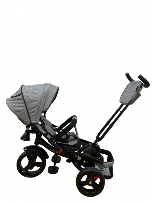 Tricicleta cu scaun reversibil si pozitie de somn, SL02 - Gri [8]