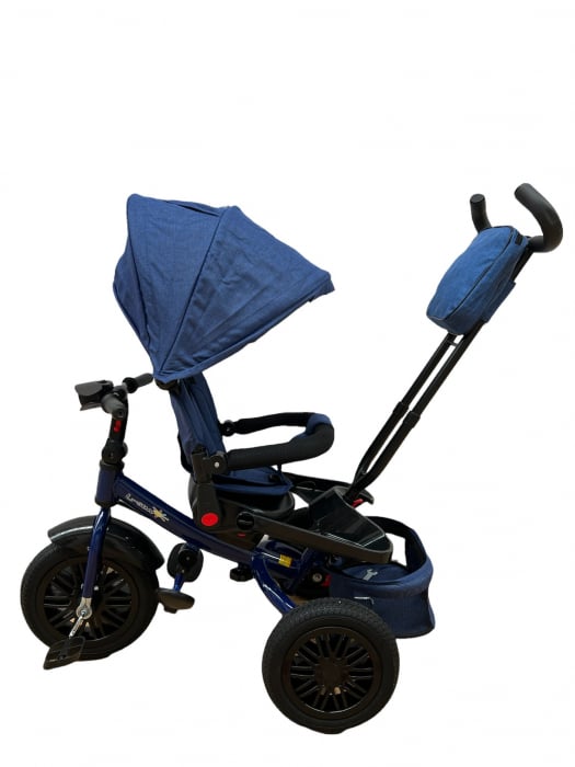 Tricicleta cu scaun reversibil si pozitie de somn, 6088, albastru [4]
