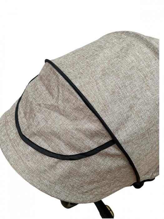 Tricicleta cu scaun reversibil si pozitie de somn, SL02 - Crem [14]