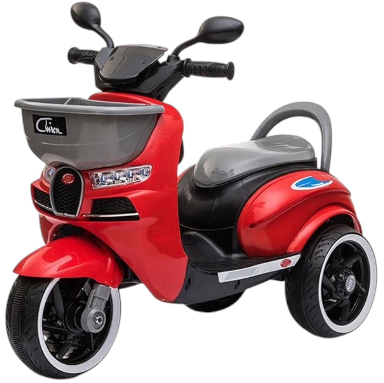 Tricicleta electrica 2020M Rosu, 6V 25W, cu cos, lumini si sunete, 2-4 ani, 25 kg [3]
