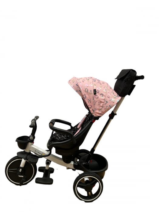 Tricicleta pliabila, cu pozitie de somn si scaun reversibil, SL01 - roz letters [7]