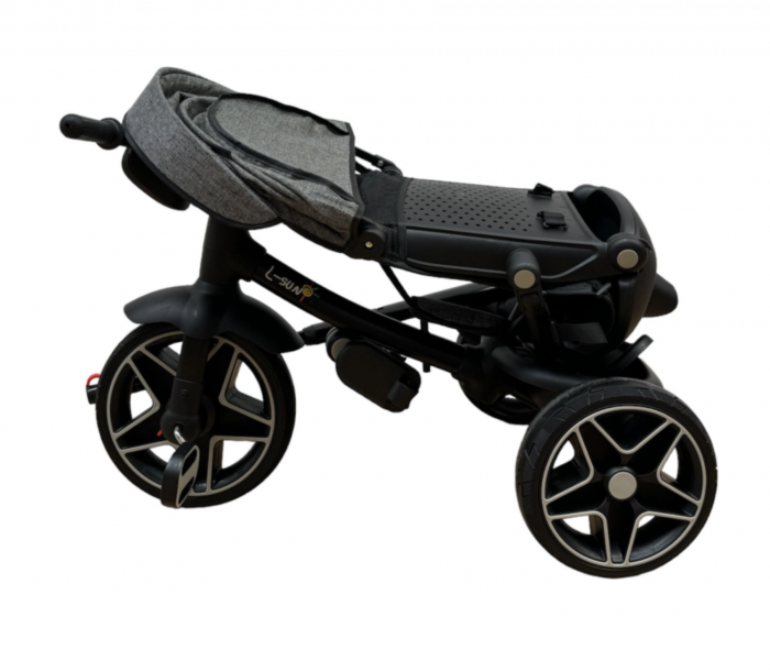 Tricicleta reversibila, evolutiva, cu pozitie de somn, roata cauciuc, cu lumini si muzica, SL05 Verde [18]