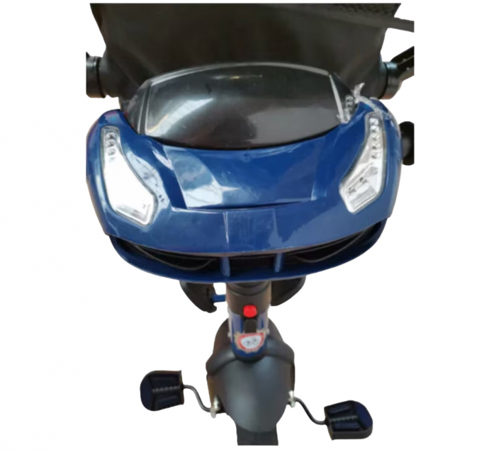 Tricicleta reversibila, pozitie de somn, cu lumina si sunete, T500 Albastru [7]