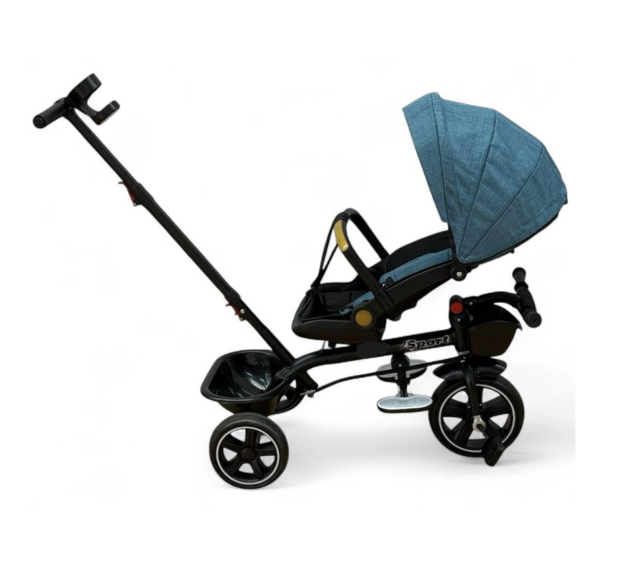 Tricicleta X1 Verde, cu maner parental, scaun reversibil, pliabila, pozitie de somn [2]