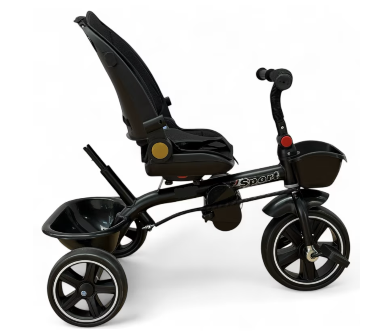 Tricicleta X1 Roz, cu maner parental, scaun reversibil, pliabila, pozitie de somn [7]