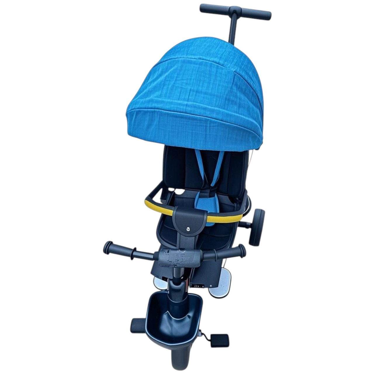 Tricicleta X1 Verde, cu maner parental, scaun reversibil, pliabila, pozitie de somn [7]