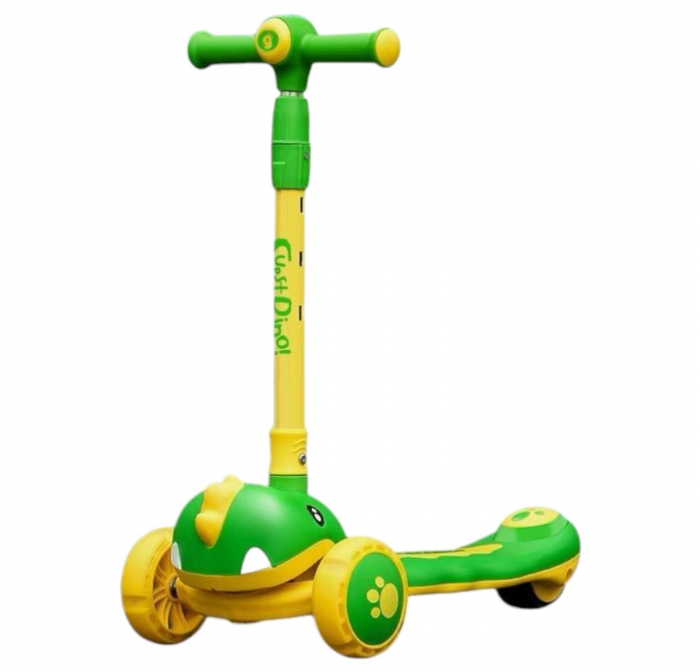 Trotineta 6 in 1, TR36 Dinozaurul Verde, cu maner de impins si bare de protectie 2-12 ani [3]