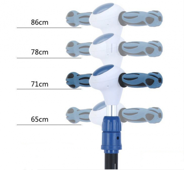 Trotineta Scooter Premium pentru Copii 698 cu Design Avion, alb - albastru [7]