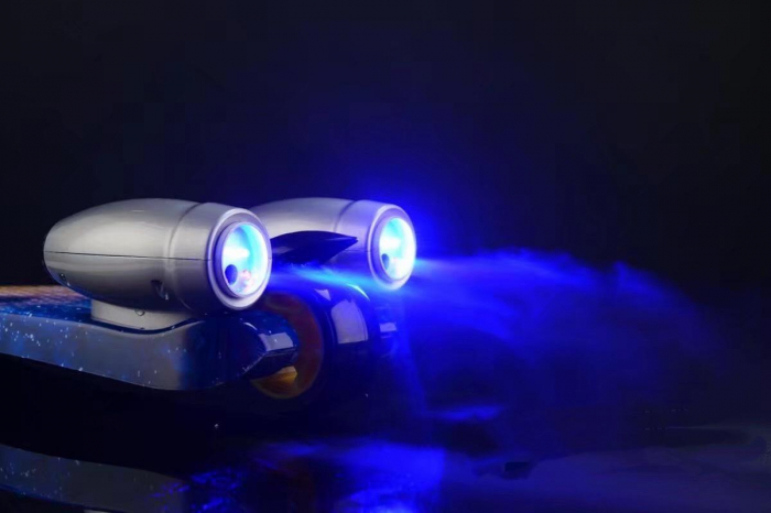 Trotineta cu aburi, sunete si lumini, cu Bluetooth si cablu USB, TR07, albastru [7]