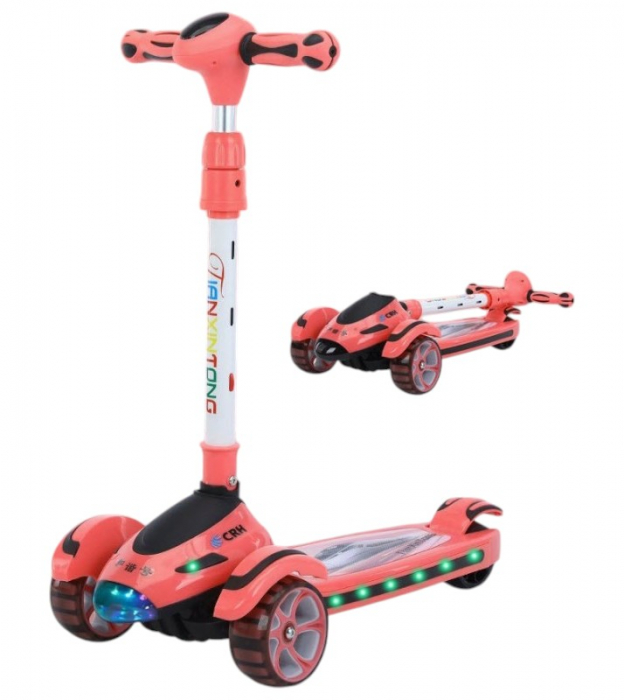Trotineta Scooter Premium pentru Copii 698 cu Design Avion, rosu [3]