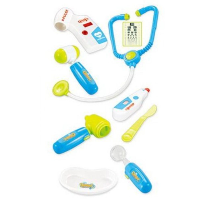 Trusa medicala de jucarie in valiza cu stetoscop, seringa si accesorii de doctor, bleu, plastic [3]