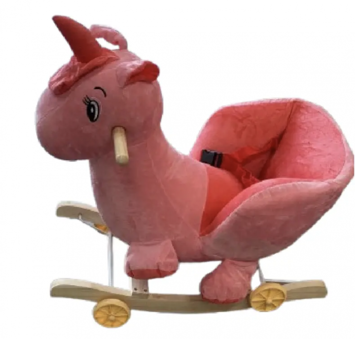 Unicornul Magic Din Plus Balansoar Si Cu Roti, Roz [3]