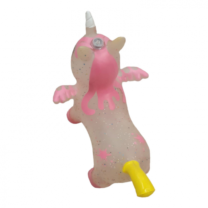Unicorn gonflabil transparent, cu sclipici, cu muzica si lumini [3]