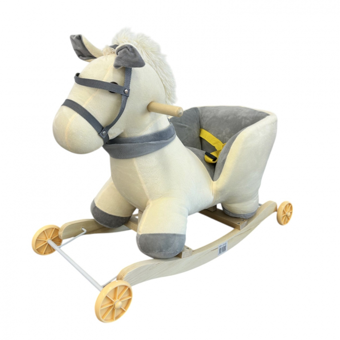 Unicornul Magic Din Plus Balansoar Si Cu Roti, Alb [3]