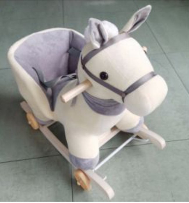 Unicornul Magic Din Plus Balansoar Si Cu Roti, Alb [4]