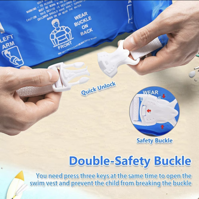 Vesta de inot cu Aripioare, Flotabilitate ridicata, Dino albastru [5]