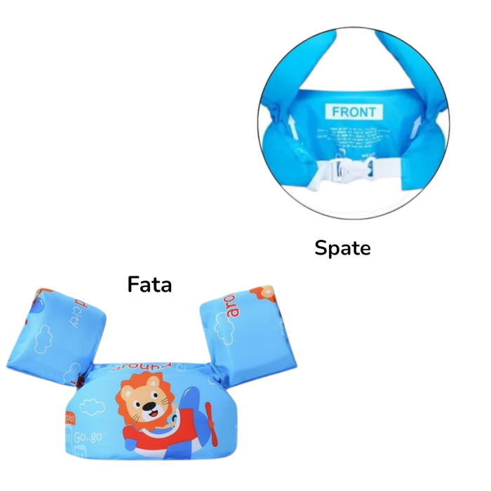 Vesta de inot cu Aripioare, Flotabilitate ridicata, Leut bleu [3]