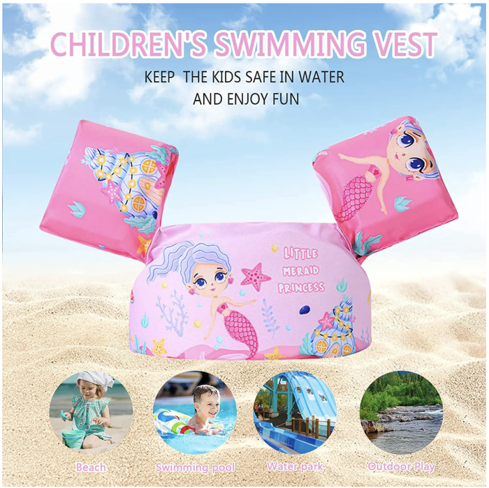 Vesta de inot cu Aripioare, Flotabilitate ridicata, Sirena roz [4]