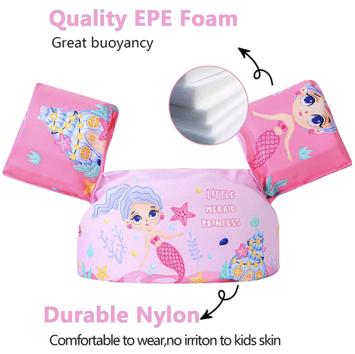 Vesta de inot cu Aripioare, Flotabilitate ridicata, Sirena roz [3]