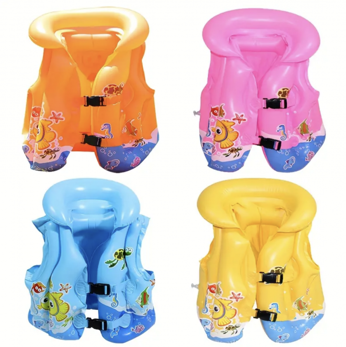 Vesta gonflabila cu imprimeu, albastru M [8]