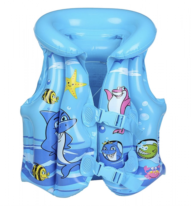 Vesta gonflabila cu imprimeu, albastru M [2]