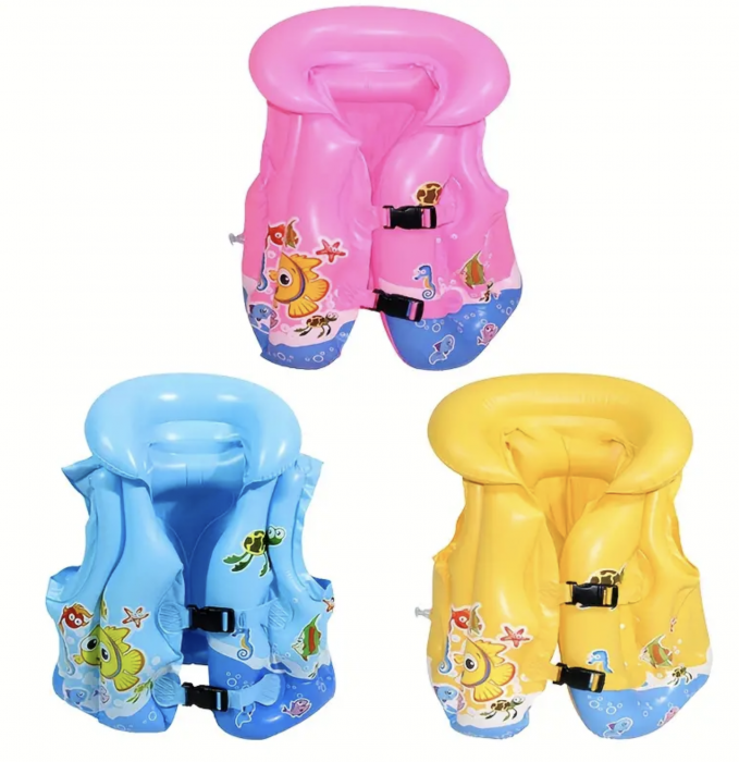 Vesta gonflabila cu imprimeu, albastru M [11]