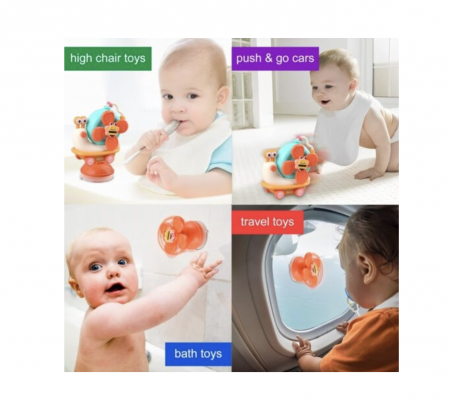 Jucarie interactiva bebelusi Melc cu sunete, butoane si dentitie [9]