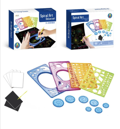 Jocuri si Jucarii - Set Creativ Spirograph Sabloane pentru Desen Mega Creative