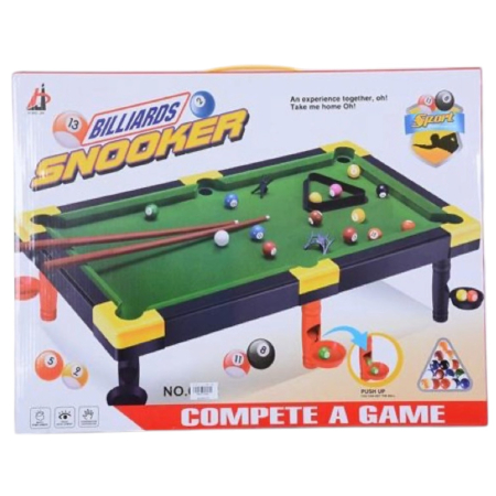 Jocuri si Jucarii - Masa De Biliard Si Snooker Pentru Copii Cu Tacuri Si Bile 54.5x29.5 cm 3 Ani