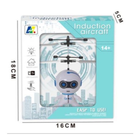 Robot Zburator Interactiv Cu Senzor De Inductie, tip elicopter, Incarcare USB [5]
