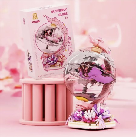 Set de construit, Glob Butterfly, decor cu lumina, 657 piese [2]