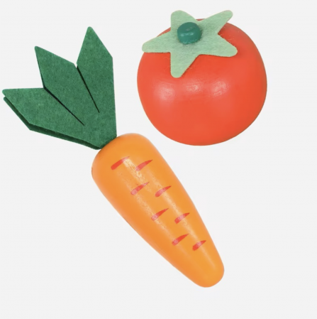 Aprozar cu cantar si stand de legume, din lemn [3]