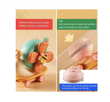 Jucarie interactiva bebelusi Melc cu sunete, butoane si dentitie [3]