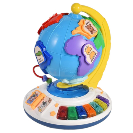 Jocuri si Jucarii - Jucarie interactiva Globul Pamantesc cu sunete, lumini, puzzle si pian educativ