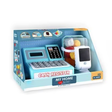Negustor - Case de marcat, Supermarket - Casa De Marcat Copii Happy Shopping Cu Calculator Cos Cumparaturi Si Accesorii 3 Ani