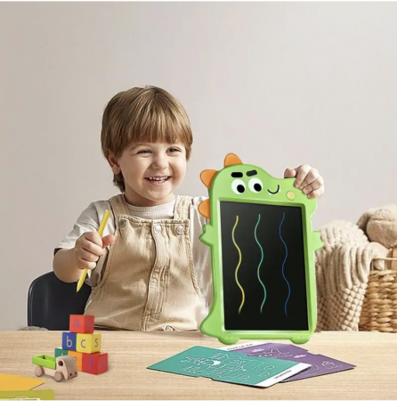 Table de scris pentru copii - Tableta LCD pentru desen si scris – model Crocodil, verde