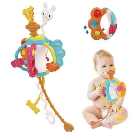 Jucarie Motricitate si Dezvoltare Senzoriala - Animalute Vesele Iepuras [2]