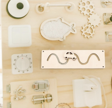 Accesoriu pentru Busy Board Labirint cu masinuta, din lemn [3]