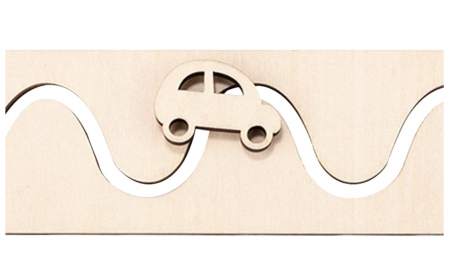 Accesoriu pentru Busy Board Labirint cu masinuta, din lemn [5]