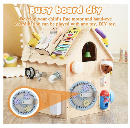 Accesoriu pentru Busy Board Roata zimtata, din lemn [4]