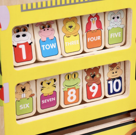 Antemergator Montessori 6 in 1 Girafa – Cub Educativ, Antepremergator si Centru de Activitati [10]