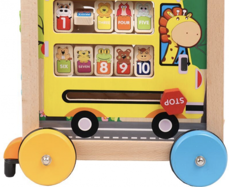 Antemergator Montessori 6 in 1 Girafa – Cub Educativ, Antepremergator si Centru de Activitati [8]