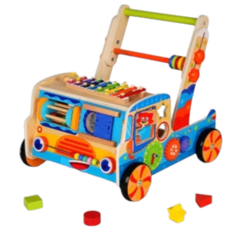 Antemergator Multifunctional cu 10 Activitati Interactive, din lemn [5]