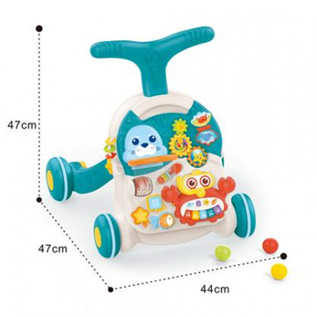 Antemergator si masuta de activitati bebelusi, Foca si Bufnita, verde [3]