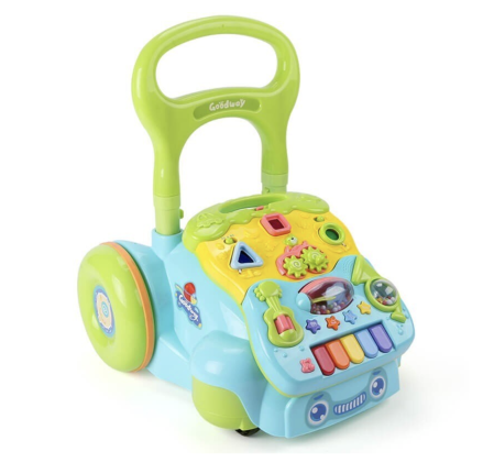 Antepremergator educational 2in1 Baby Walker Bleu, cu panou detasabil si lumini [6]
